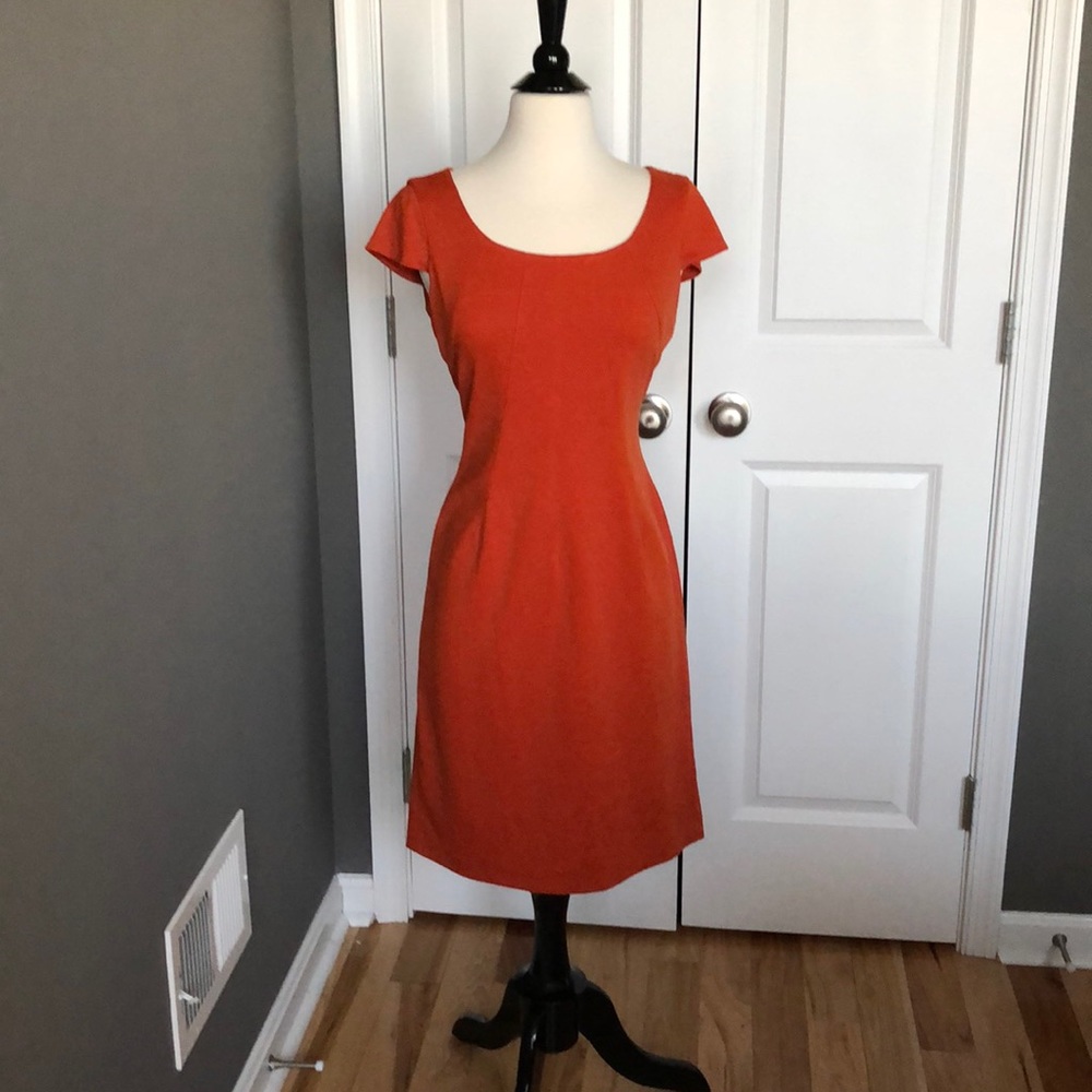 Tahari orange dress